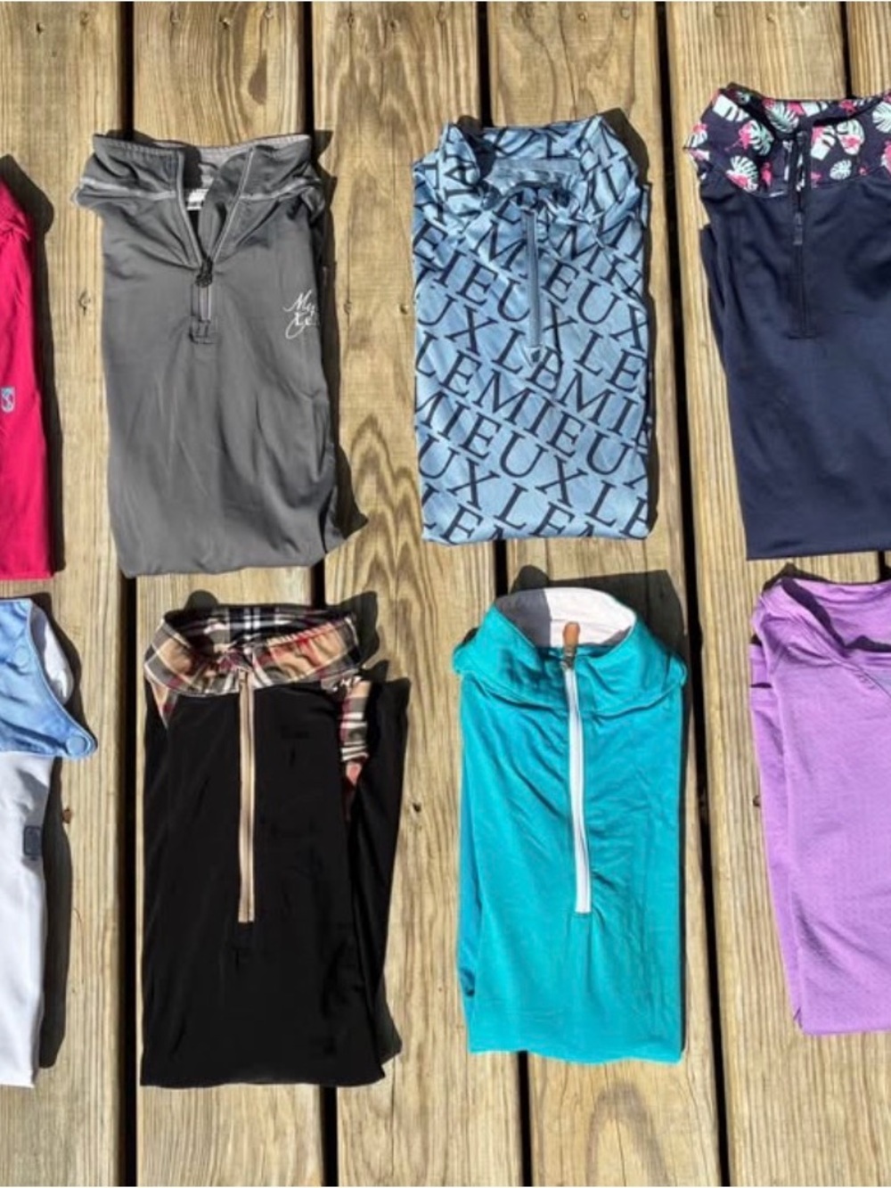 Equestrian Sunshirts Bundle- Lemieux, Kastel, Smartpak. Small and XS